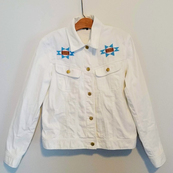 ralph lauren white denim jacket